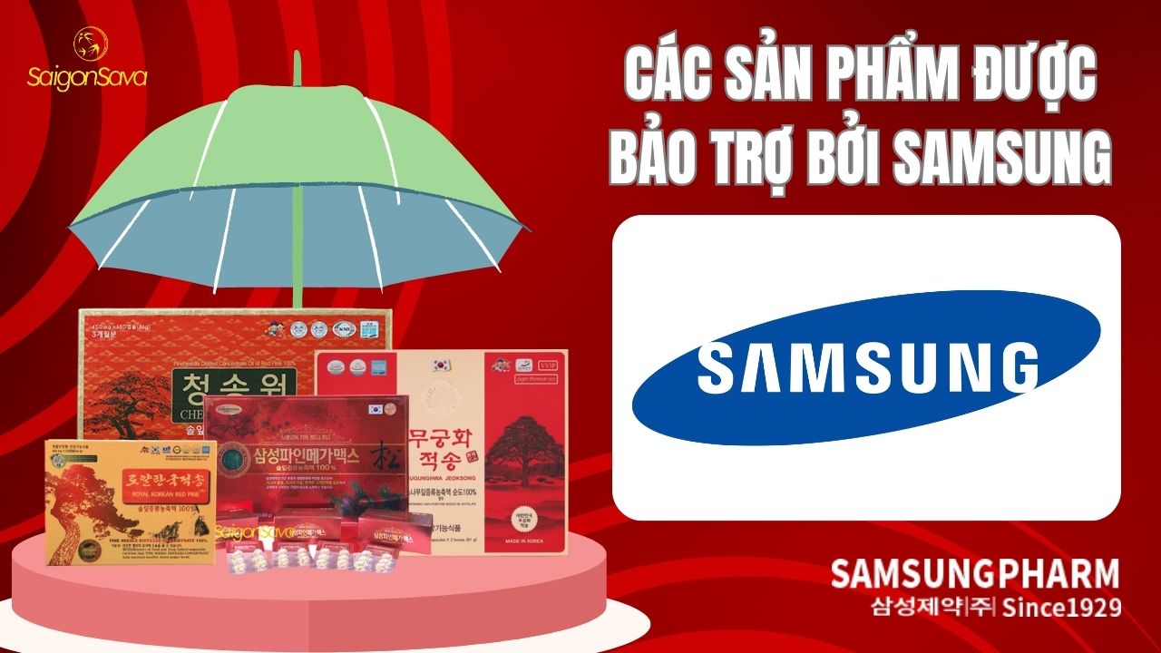 Tổng hợp các dòng tinh dầu thông đỏ được Samsung bảo trợ.